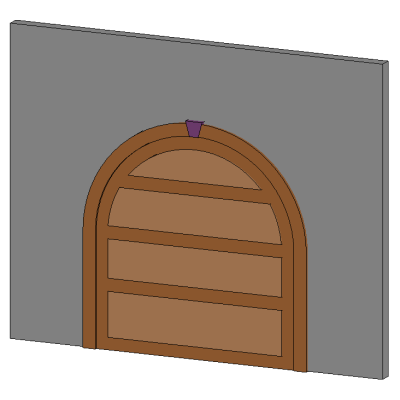 Elegant Arched Garage Portal
