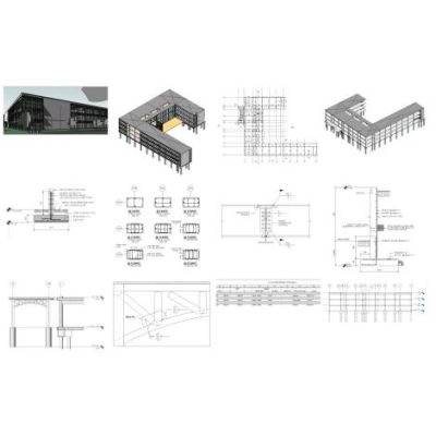 Concrete structure - building u 3 floors