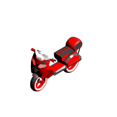 Ducati 998 motorcycle realistic 3D 8 Red Scooter