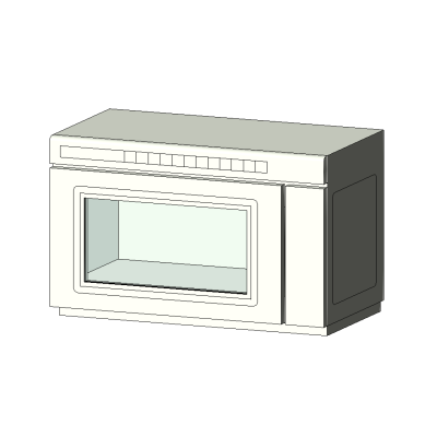 Microwave oven with parametric sizes