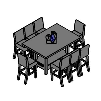 Wooden dining room furniture with 4 to 6 chairs