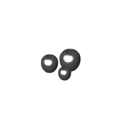 Three Black Spherical Objects