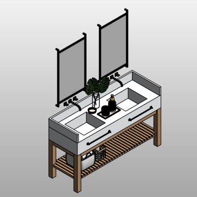 Double Sink Vanity Unit