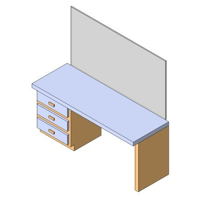 Office Desk with Side Drawers