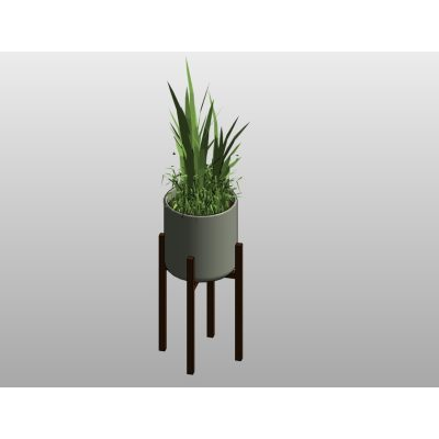 Decorative Vase with Vegetation