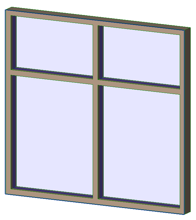 Aluminum Exterior Window - 2 wide x 2 high 3889