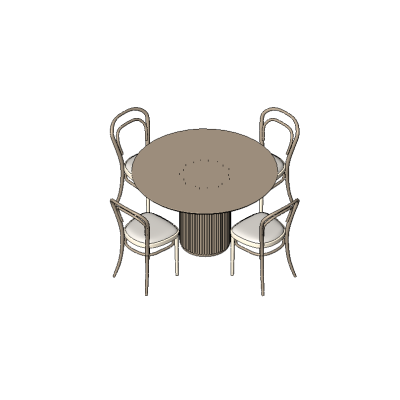Stylish Circular Dining Set