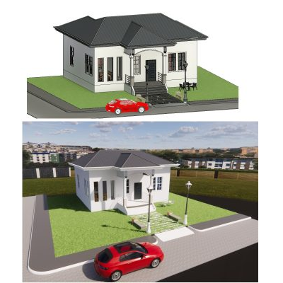 3 bedroom modern house plan