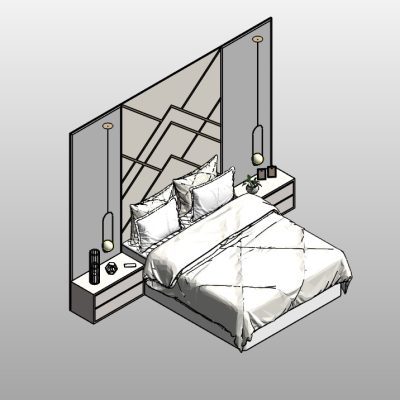 Queen Bed Set with Panel Headboard