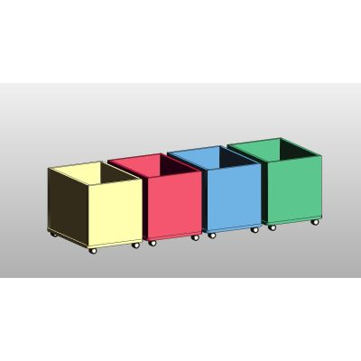 Colorful Mobile Storage Bins