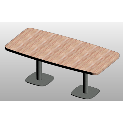 Conference table with pedestal base