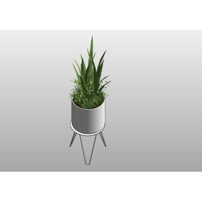 Glass Vase with Decorative Vegetation