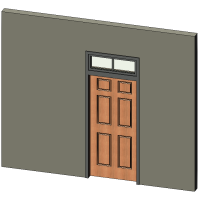 6 panel door w transom