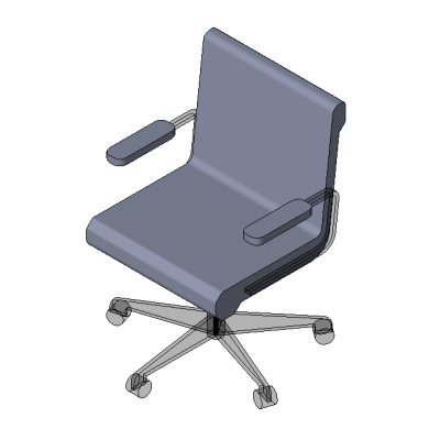 Office chair with modern caster base