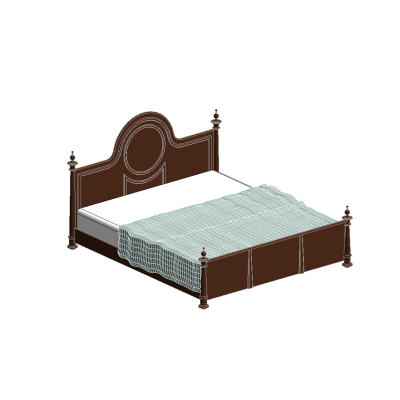 Elegant Canopy Bed with Ornate Detailing