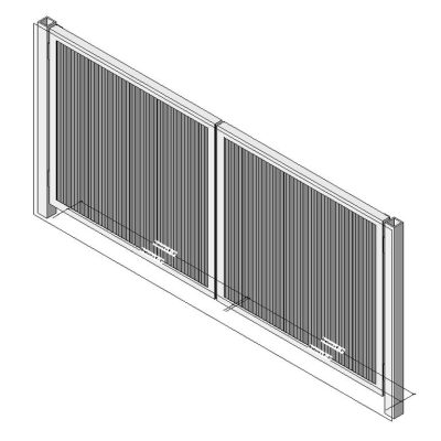 Sleek Modern Double Gate Design