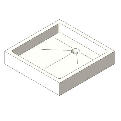 Square Plate Axial Shower Drain