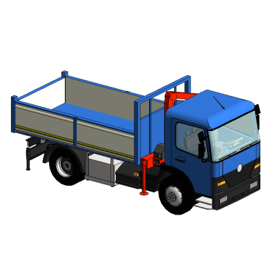 Autocarro medio con gru 10069