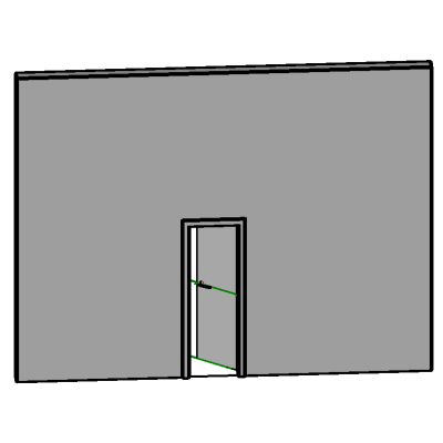 3D Parametric door with aperture angle