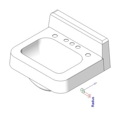 Wall-Mounted Basin with Backsplash