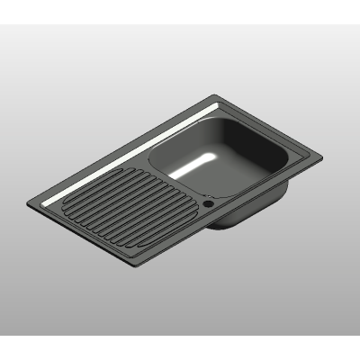 Kitchen sink with modern strainer