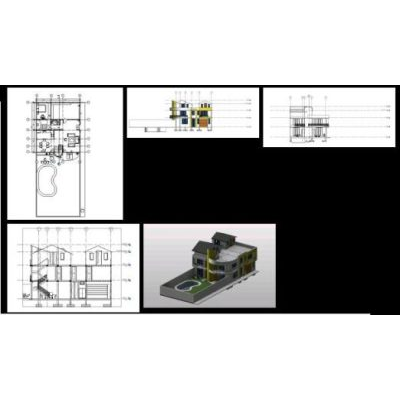 Housing 2 levels revit