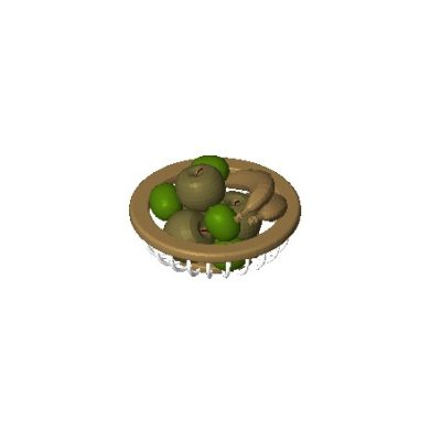 Round Basket with Mixed Fruit