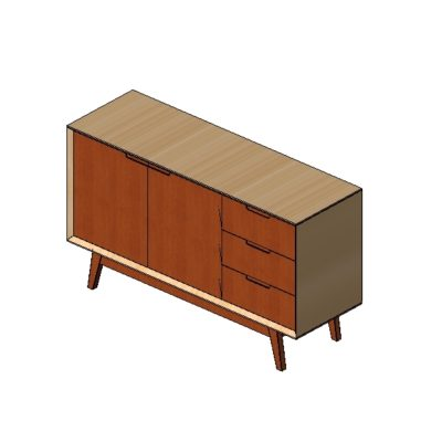 Two-door melamine sideboard