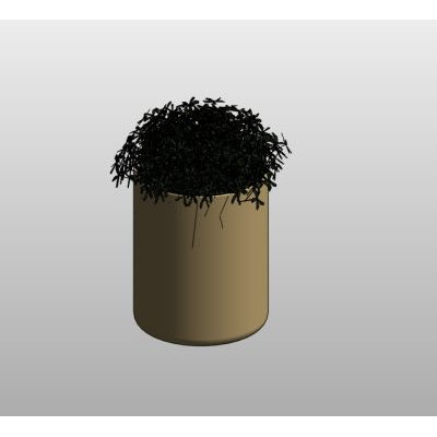 Bronze Decorative Vase with Verdant Accent