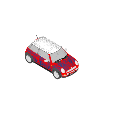 Red Compact Car