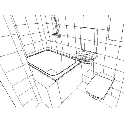 Small bathroom project revit file.