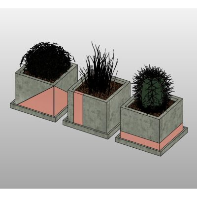 Set of 3 Geometric Vases