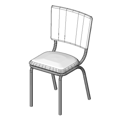 Upholstered chair with modern frame