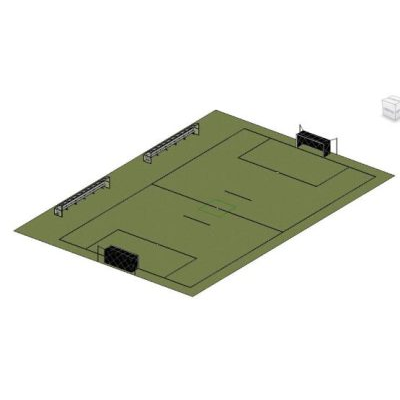 Field of football 3d