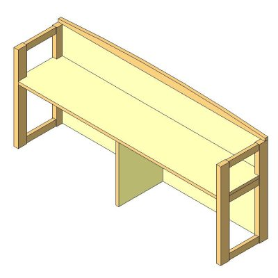 Long Bench with Backrest