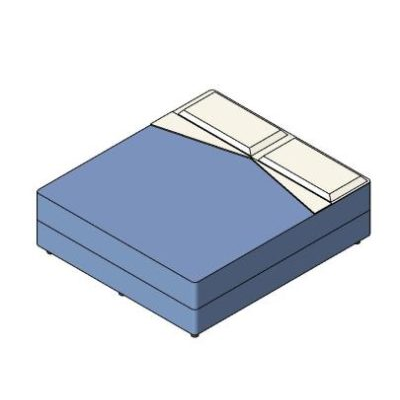 Luxurious Double Bed 3D Design