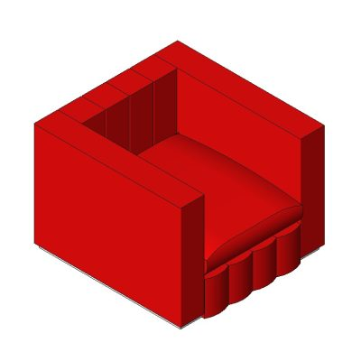Red Cube Armchair