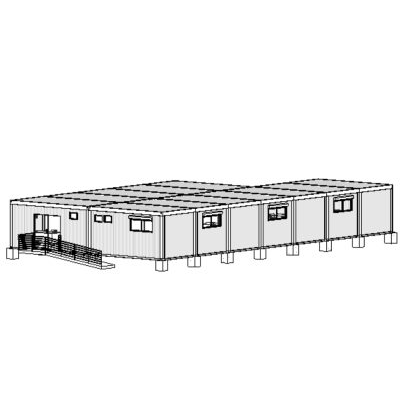 Modular hospital with containers
