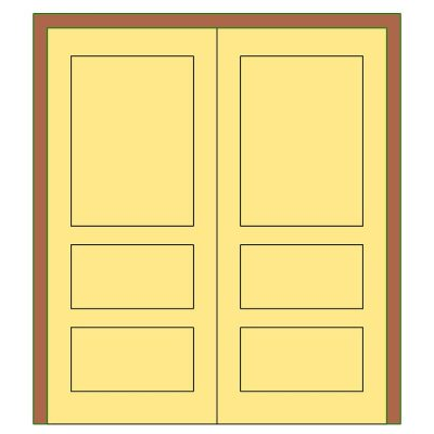 Elegant Double Panel Door