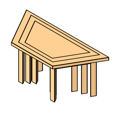 Sleek Hexagonal Table Design