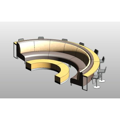 Modular semicircular sofa lounge set