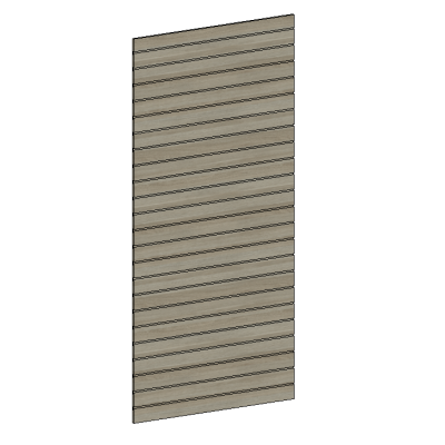 Slatwall panel with horizontal grooves