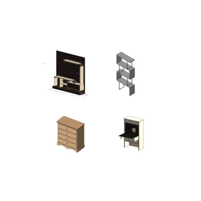 Shelving; shelves and desks revit