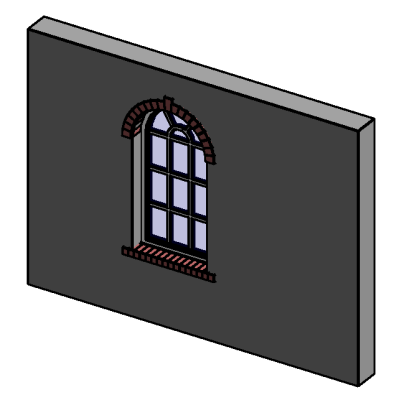 Arched Window w header and sill 8211