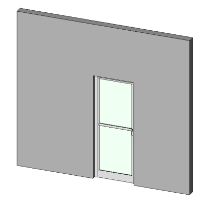 Glass panel door with modern frame