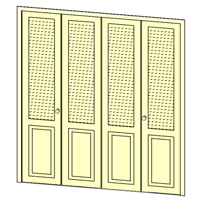 Placard double pliante - Haut persienne