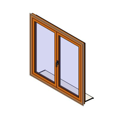 Louvers with Trim 22 Double casement window with flush sashes