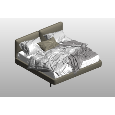 Plush Headboard Bed
