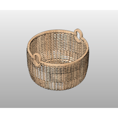 Geometric Decorative Wall Panel 10 Round Woven Basket