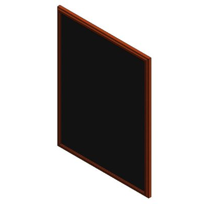 Framed mirror with detailed wood frame